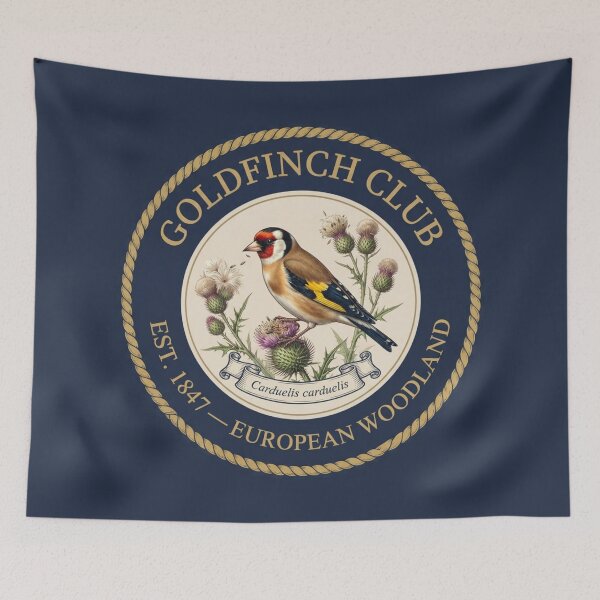 Item preview, Goldfinch Club Vintage Badge European Garden Bird designed and sold by CalmCapy Co.