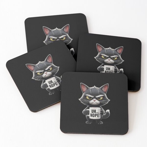 Item preview, Uh... Nope! Grumpy Cat Coffee Lover Humor Feline Sarcasm designed and sold by PopStars1993.
