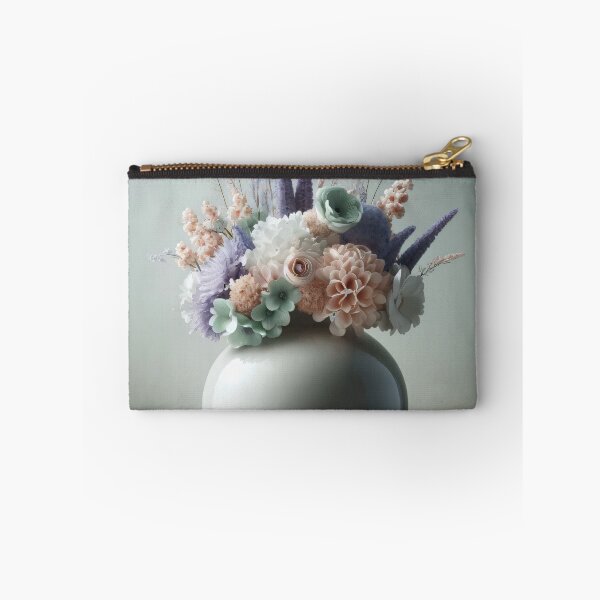 Item preview, Pastel Flower Bouquet in White Vase, Soft Modern Floral Still Life designed and sold by NarjaShop.