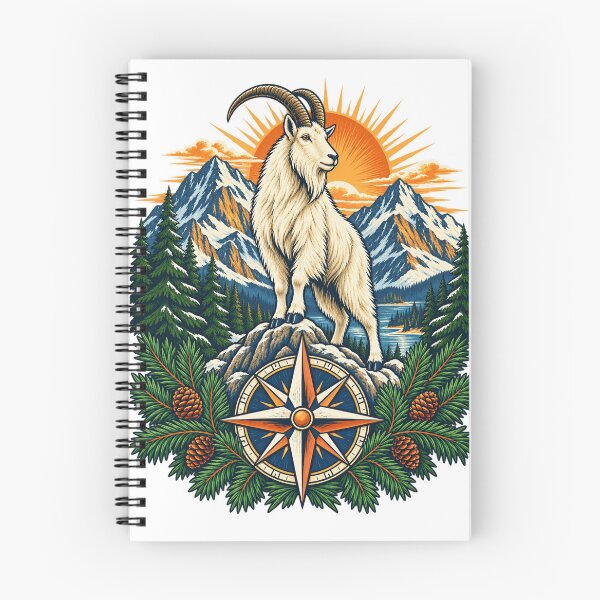 Item preview, Mountain goat above compass designed and sold by CalipZO.