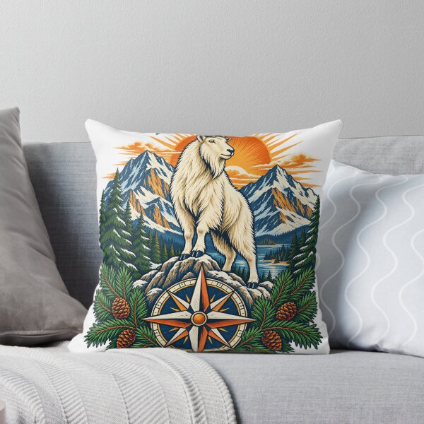 Item preview, Mountain goat above compass designed and sold by CalipZO.