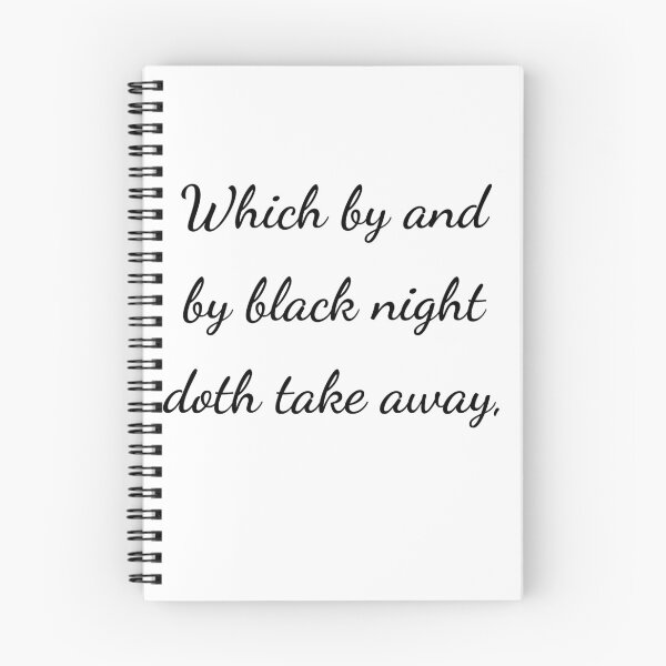 Item preview, “Which by and by black night doth take away,” - handwriting black designed and sold by ariksworld.