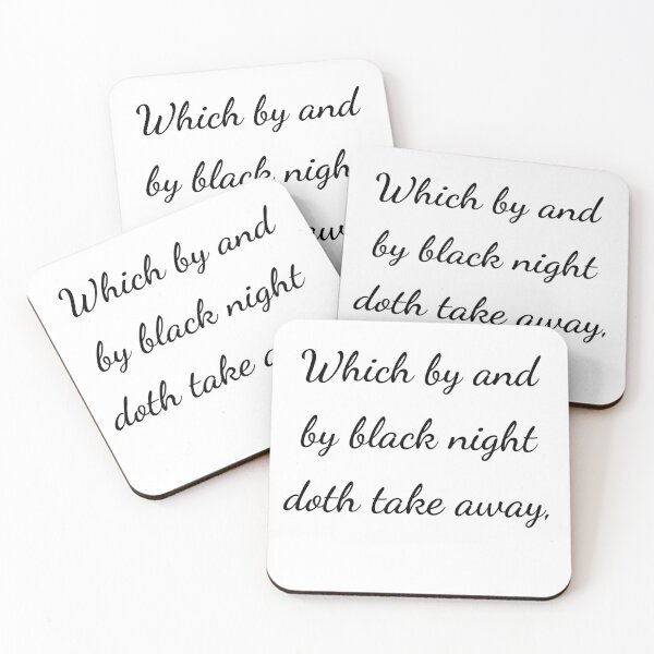Item preview, “Which by and by black night doth take away,” - handwriting black designed and sold by ariksworld.