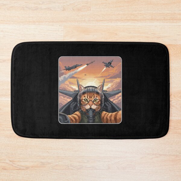 Item preview, Aviator Cat Fighter Jet Pilot Air Force Military Aviation Feline Lover designed and sold by PopStars1993.