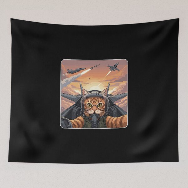 Item preview, Aviator Cat Fighter Jet Pilot Air Force Military Aviation Feline Lover designed and sold by PopStars1993.