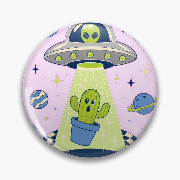 Item preview, UFO abducts surprised cactus designed and sold by CalipZO.