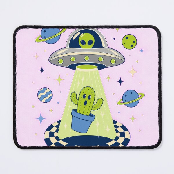Item preview, UFO abducts surprised cactus designed and sold by CalipZO.
