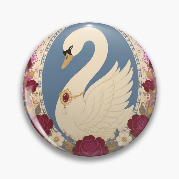 Item preview, Romantic swan with jeweled brooch designed and sold by CalipZO.
