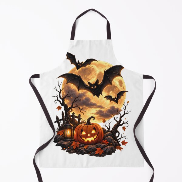 Item preview, Halloween Night | Glowing Moon Bats & Pumpkin Design designed and sold by CalmMandala.