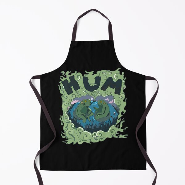 Item preview, Two Green Frogs Sitting In Swamp Water Under Swirling Smoke designed and sold by Emad98.