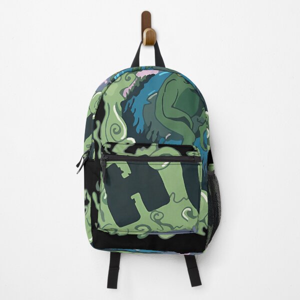 Item preview, Two Green Frogs Sitting In Swamp Water Under Swirling Smoke designed and sold by Emad98.