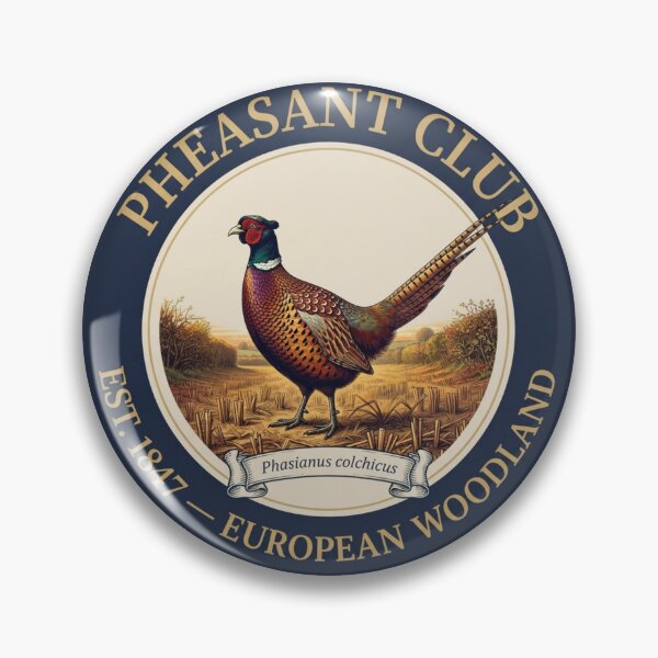 Item preview, Pheasant Club Vintage Badge European Farmland Bird designed and sold by CalmCapy Co.