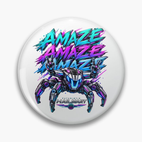 Item preview, Neon Cyber Robot AMAZE – Futuristic Techwear T-Shirt designed and sold by treandsart.