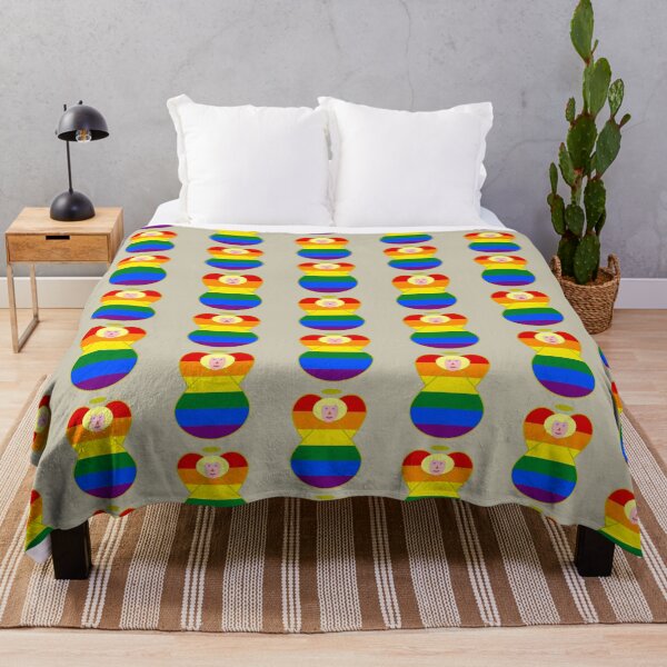Item preview, LGBTQ Gay Pride Blonde Angel Flag Design designed and sold by AuntieShoe.