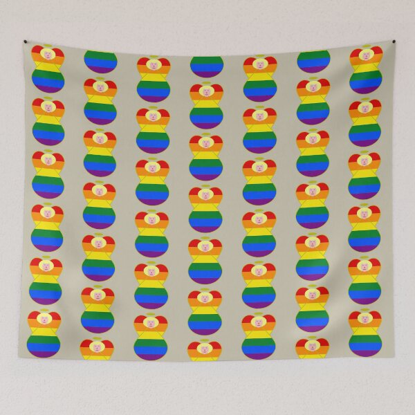 Item preview, LGBTQ Gay Pride Blonde Angel Flag Design designed and sold by AuntieShoe.