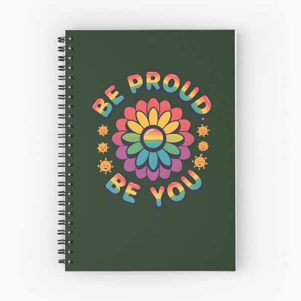 Item preview, Be Proud Be You Retro Rainbow Flower Pride Quote 423 designed and sold by AvocadoShopp.