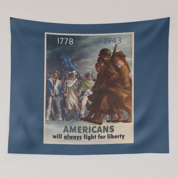 Item preview, Americans Will Always Fight for Liberty  WWII Poster designed and sold by Matthew Kinnersly.