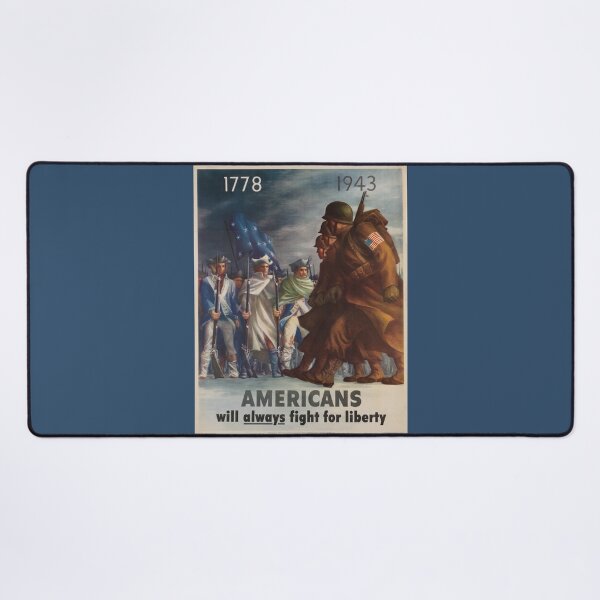 Item preview, Americans Will Always Fight for Liberty WWII Poster designed and sold by Matthew Kinnersly.