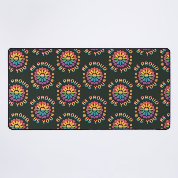 Item preview, Be Proud Be You Retro Rainbow Flower Pride Quote 423 designed and sold by AvocadoShopp.