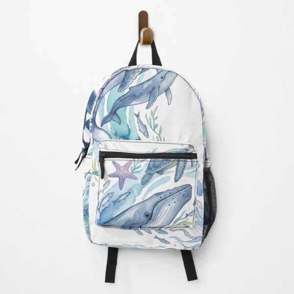 Item preview, Watercolor Sea Life & Ocean Animals Wreath Design designed and sold by seven things shop.