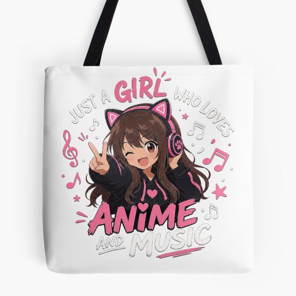 Item preview, Anime Girl with Cat Ear Headphones Music designed and sold by MercerFran.