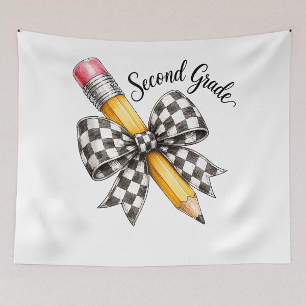 Item preview, Back to School Second Grade Teacher Coquette Pencil Bow designed and sold by MercerFran.