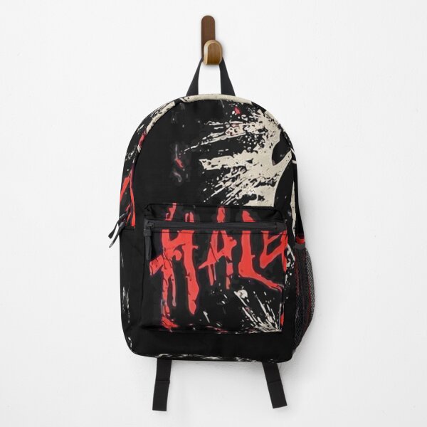 Item preview, Red Dripping Font Over Splattered Symbol On Dark designed and sold by Emad98.