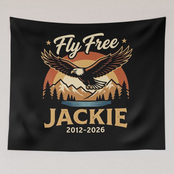 Item preview, Fly Free Jackie Bald Eagle Memorial Tribute designed and sold by DavidThe1.