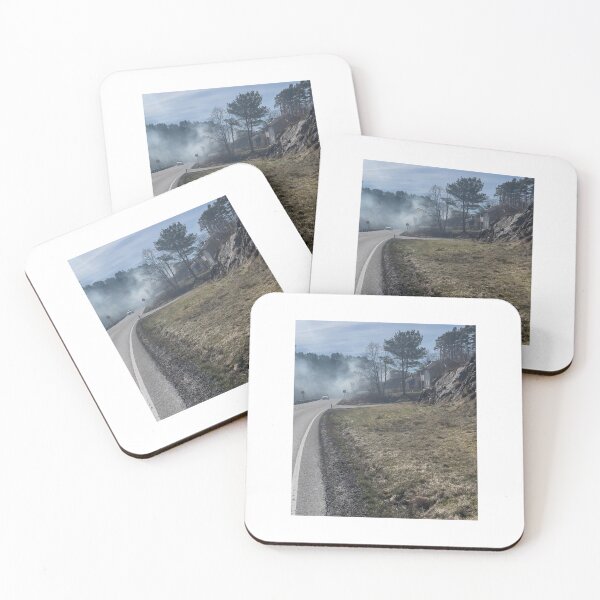 Item preview, Foggy Scenic Highway Scandinavian Countryside Road⁠ designed and sold by Julia9632.