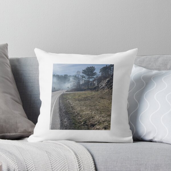 Item preview, Foggy Scenic Highway Scandinavian Countryside Road⁠ designed and sold by Julia9632.
