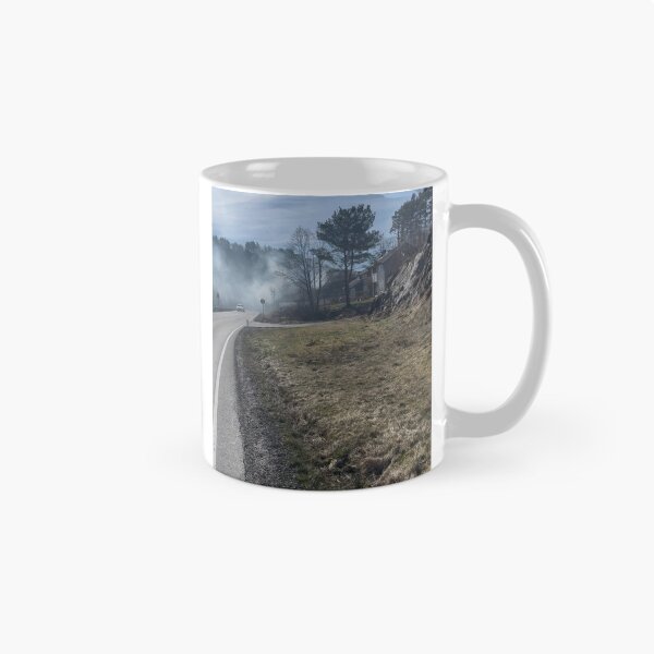 Item preview, Foggy Scenic Highway Scandinavian Countryside Road⁠ designed and sold by Julia9632.