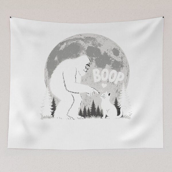 Item preview, Boop Funny Bigfoot and Cat Moon Design Funny Cute designed and sold by MercerFran.
