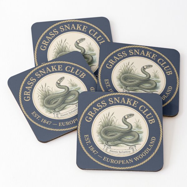 Item preview, Grass Snake Club Vintage Badge European Wildlife designed and sold by CalmCapy Co.