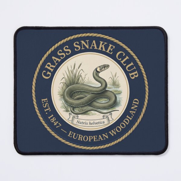 Item preview, Grass Snake Club Vintage Badge European Wildlife designed and sold by CalmCapy Co.
