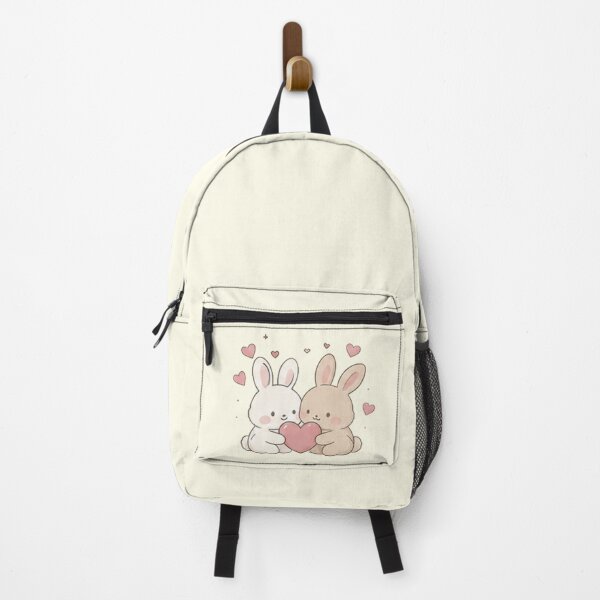 Item preview, Cute Bunny Couple Holding Heart Bunny Lovers designed and sold by Rehnair.