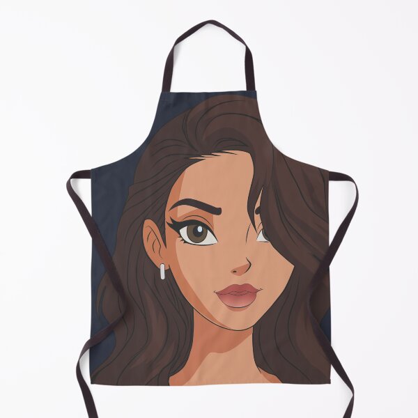 Item preview, Elegant Woman Portrait Long Brown Hair Feminine Beauty Fashion Illustration designed and sold by PRFashions.
