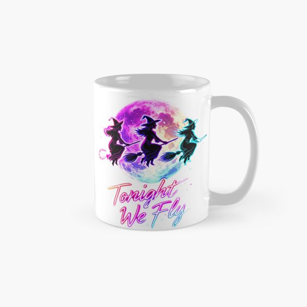 Item preview, Neon Flying Witches "Tonight We Fly" | Retro Glow Halloween Design designed and sold by MOCH- ART.