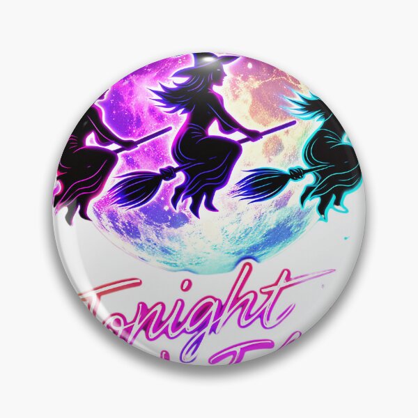 Item preview, Neon Flying Witches "Tonight We Fly" | Retro Glow Halloween Design designed and sold by MOCH- ART.