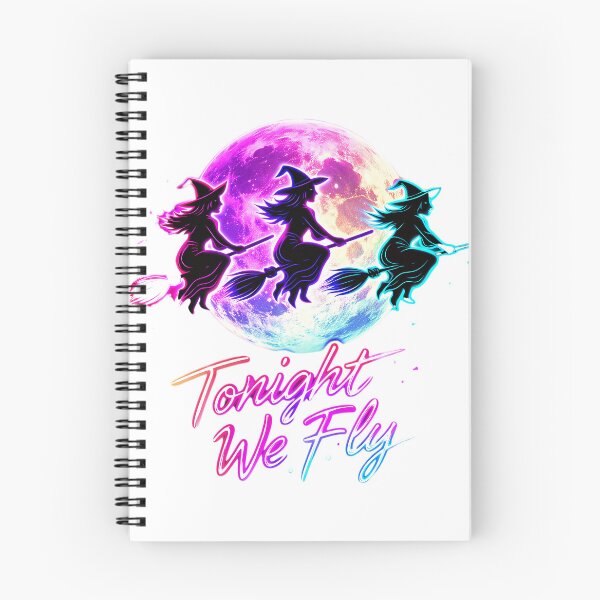 Item preview, Neon Flying Witches "Tonight We Fly" | Retro Glow Halloween Design designed and sold by MOCH- ART.