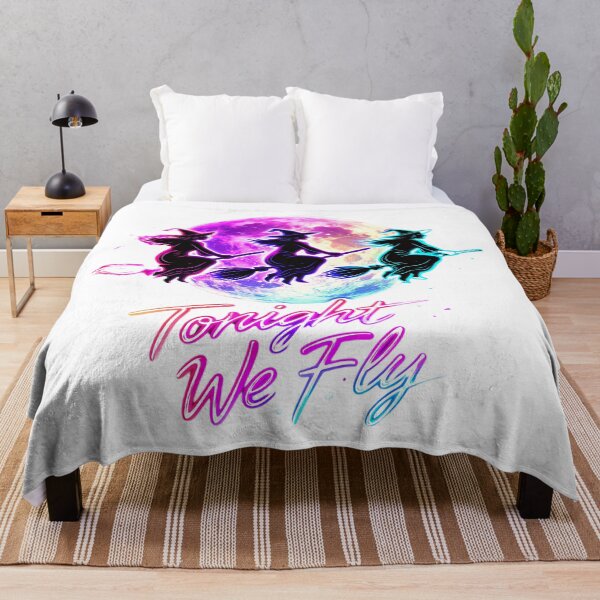 Item preview, Neon Flying Witches "Tonight We Fly" | Retro Glow Halloween Design designed and sold by MOCH- ART.