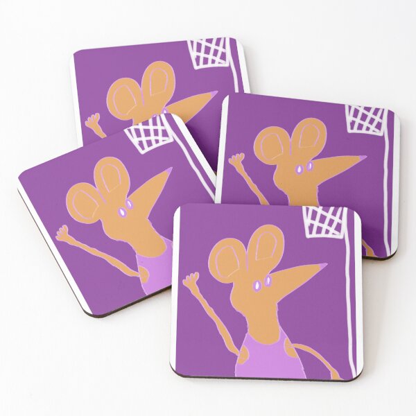 Item preview, Doodle Mouse Quirky 90s Vibe Purple Print designed and sold by TheSnugGirl.