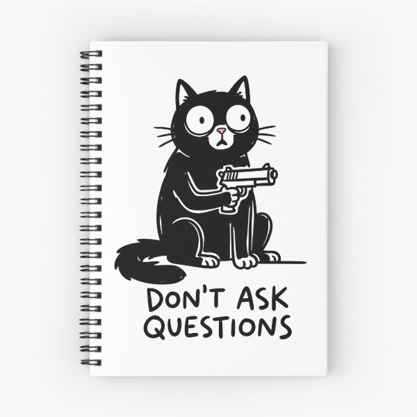 Item preview, Funny Black Cat With Gun Don't Ask Questions Sarcastic Meme designed and sold by seven things shop.