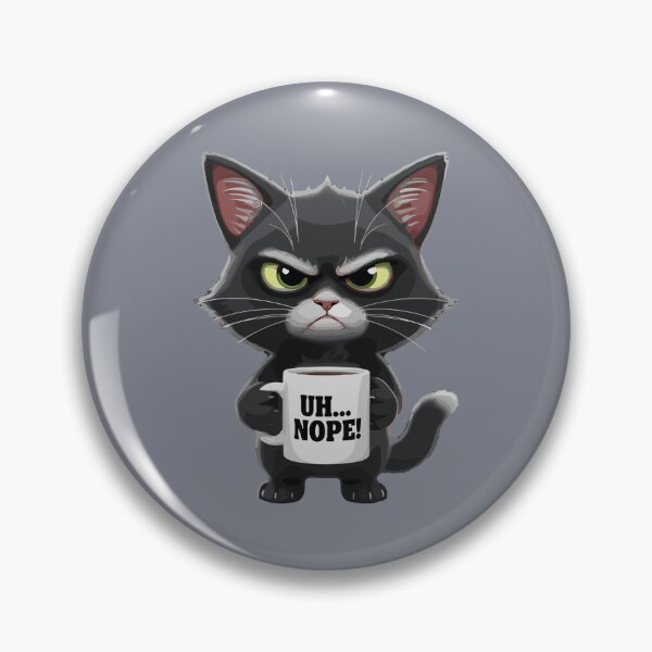 Item preview, Uh... Nope! Grumpy Cat Coffee Drinker Feline Humor designed and sold by SofiBlair.
