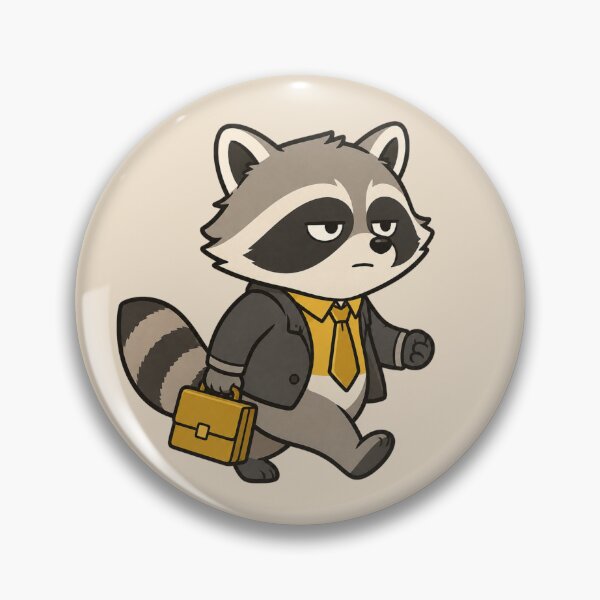 Item preview, Unbothered Raccoon Small Business Energy — Funny Vector Sticker Art designed and sold by Fanverse Merchandise.