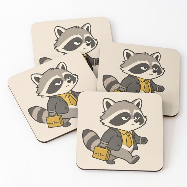 Item preview, Unbothered Raccoon Small Business Energy — Funny Vector Sticker Art designed and sold by Fanverse Merchandise.