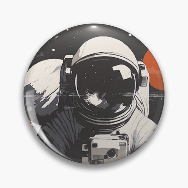 Item preview, Astronaut Grunge No Signal Space Terror Special Edition for Dark Textiles designed and sold by Shyla Marsare.