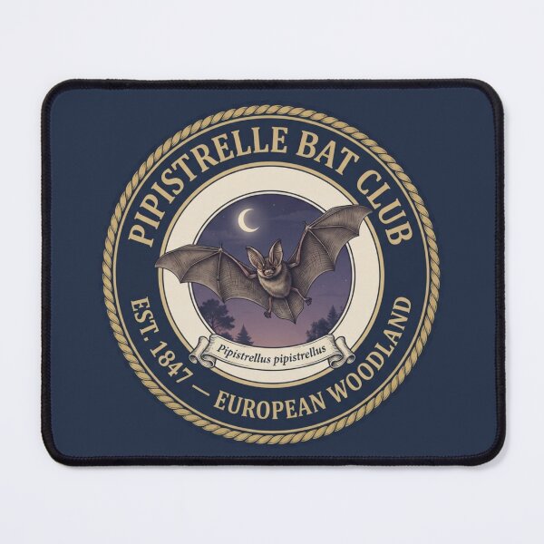 Item preview, Pipistrelle Bat Club Vintage Badge Night Wildlife designed and sold by CalmCapy Co.