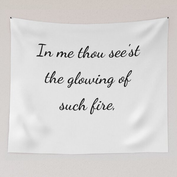 Item preview, “In me thou see’st the glowing of such fire,” - handwriting black designed and sold by ariksworld.