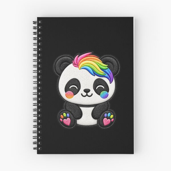 Item preview, Rainbow Panda Embroidery Patch Illustration designed and sold by ColorSplash123.