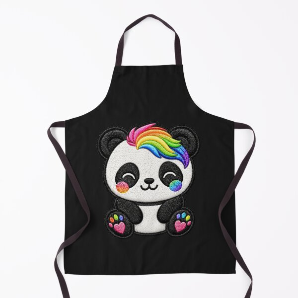 Item preview, Rainbow Panda Embroidery Patch Illustration designed and sold by ColorSplash123.